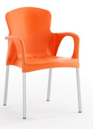 Silla modelo GRACE en color naranja. Maquinaria y mobiliario de hostelería