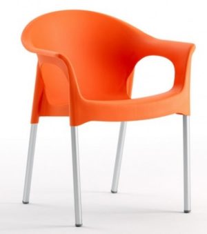 Silla modelo PIA en color naranja. Maquinaria y mobiliario de hostelería
