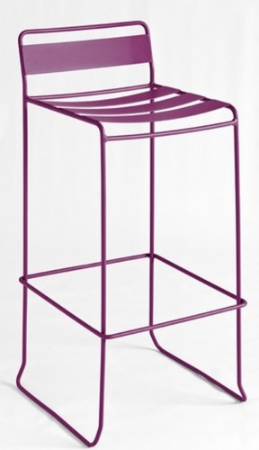 Taburete modelo PORTOFINO en color púrpura Buganvilla. Maquinaria y mobiliario de hostelería