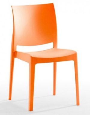 Silla modelo Noa en color naranja. Maquinaria y mobiliario de hostelería