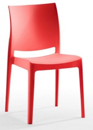 Silla modelo Noa en color rojo. Maquinaria y mobiliario de hostelería
