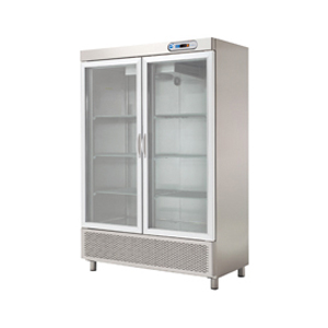 Armario refrigeración dos puertas de cristal para hostelería. Maquinaria para hostelería
